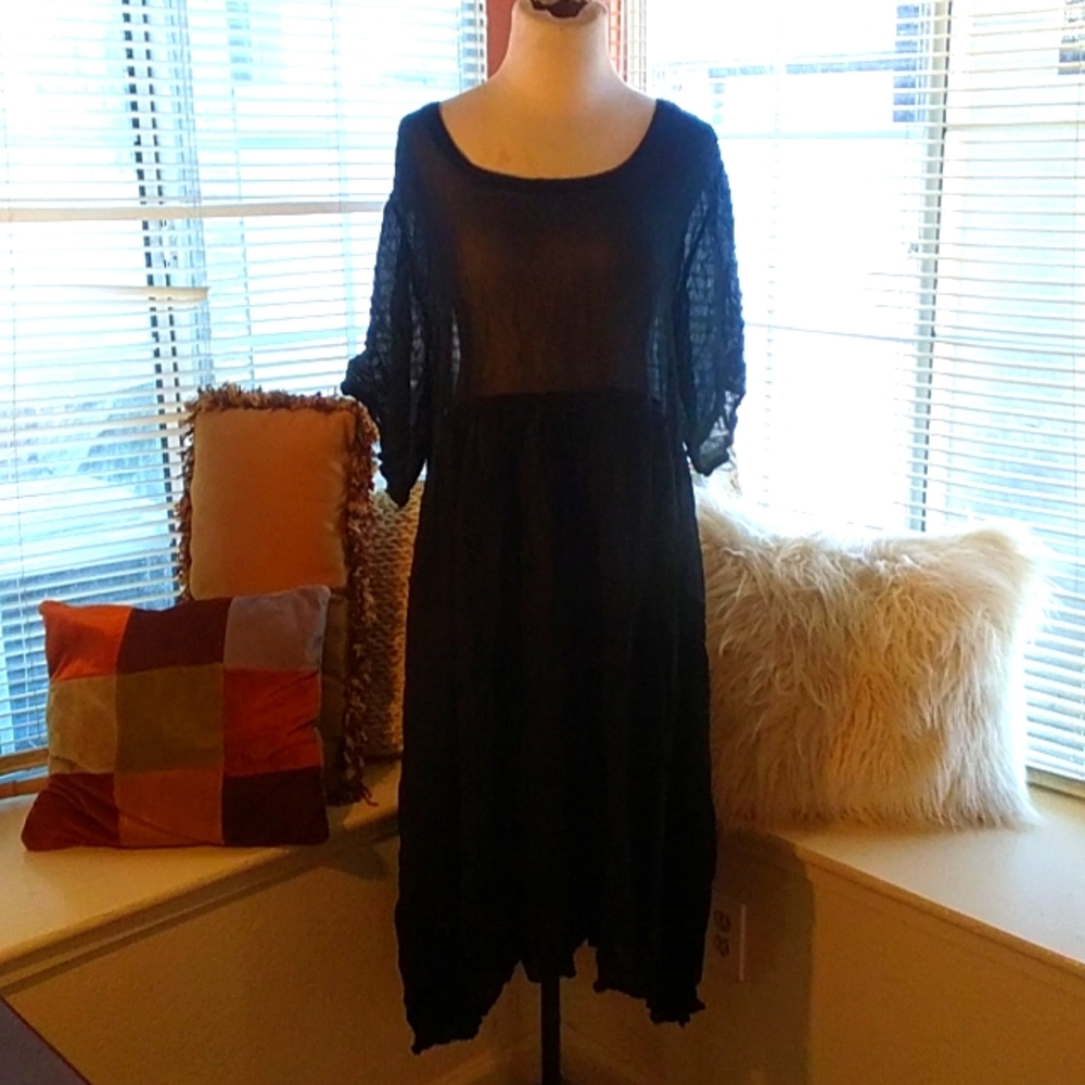Vintage Gothic Sheer Xl Dress - Picture 1 of 2